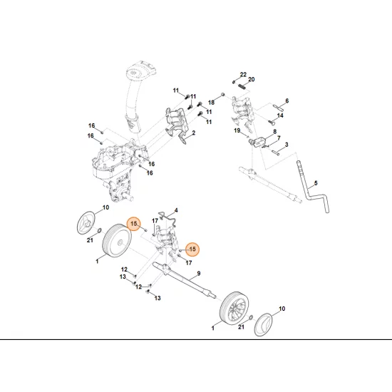 STIHL Glebogryzarka spalinowa MH445.0  Nakrętka zabezpieczająca M8 9214 261 1105